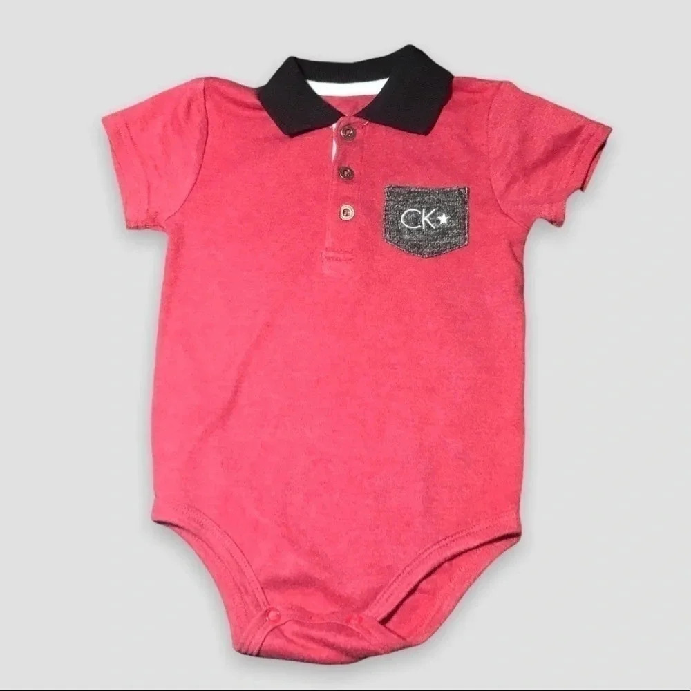 Short Sleeve Calvin  Klein Polo Onesie